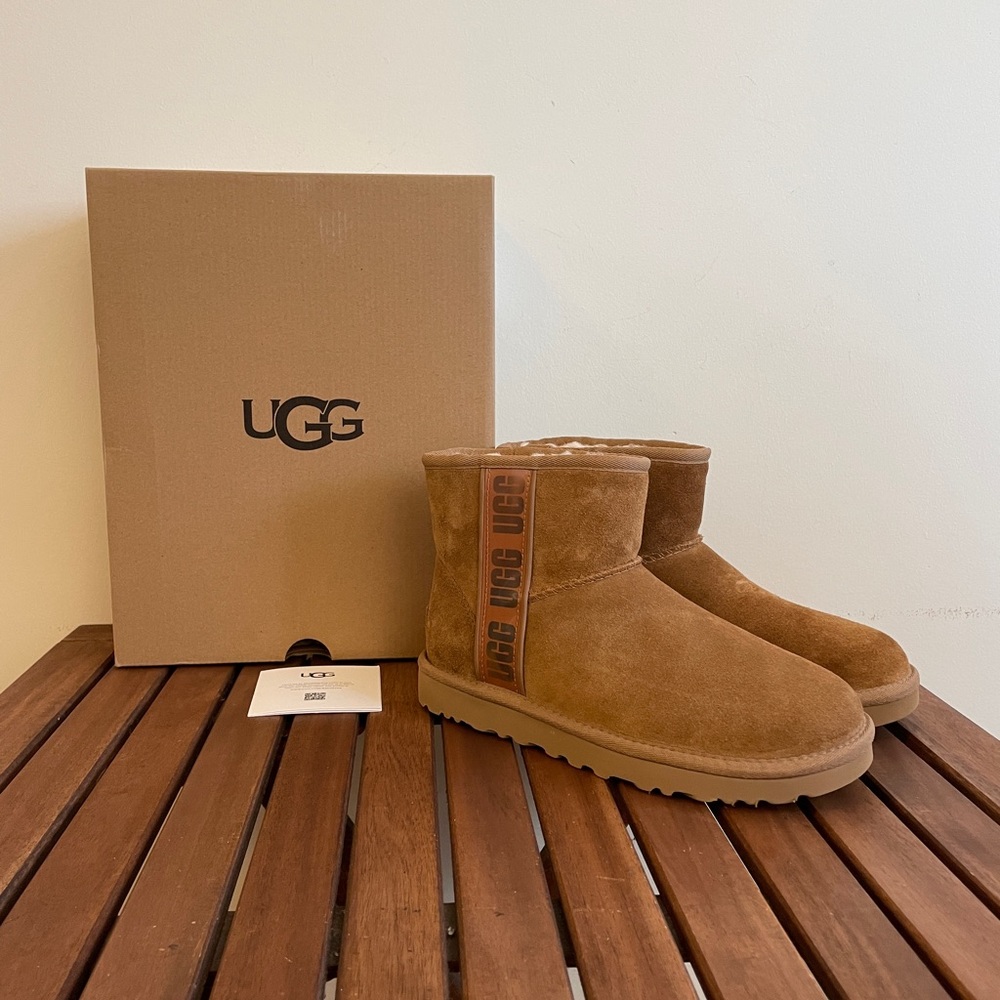 UGG Classic Mini Side Logo II chestnut W7
no box worn a few times